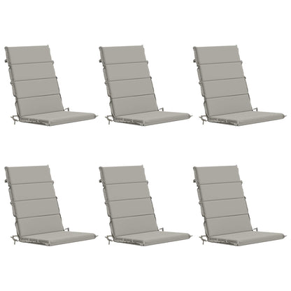 6-Piece High Back Bhair Cushions GEMERT 100% Polyester Grey