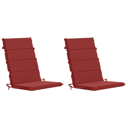 2-Piece High Back Bhair Cushions GEMERT 100% Polyester Wine Red