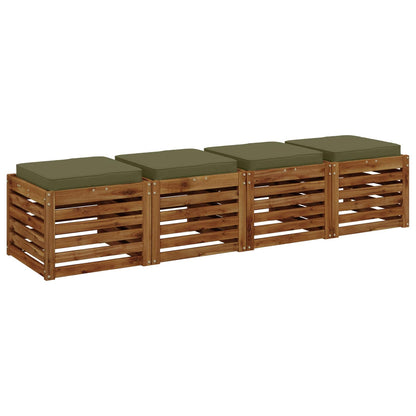 4-Piece Seat Cushions VUGHT 4 pcs 100% Polyester Olive Green