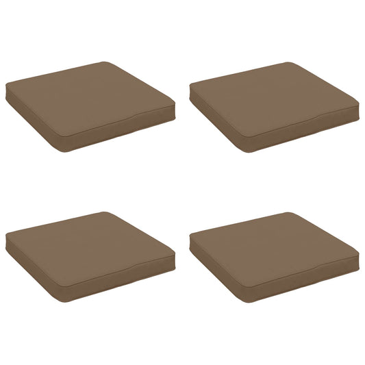 4-Piece Seat Cushions VUGHT 4 pcs 100% Polyester Taupe