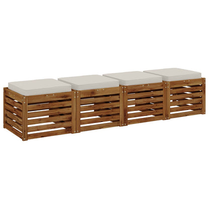 4-Piece Seat Cushions VUGHT 4 pcs 100% Polyester White