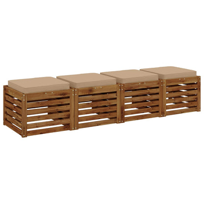 4-Piece Seat Cushions VUGHT 4 pcs 100% Polyester Sand