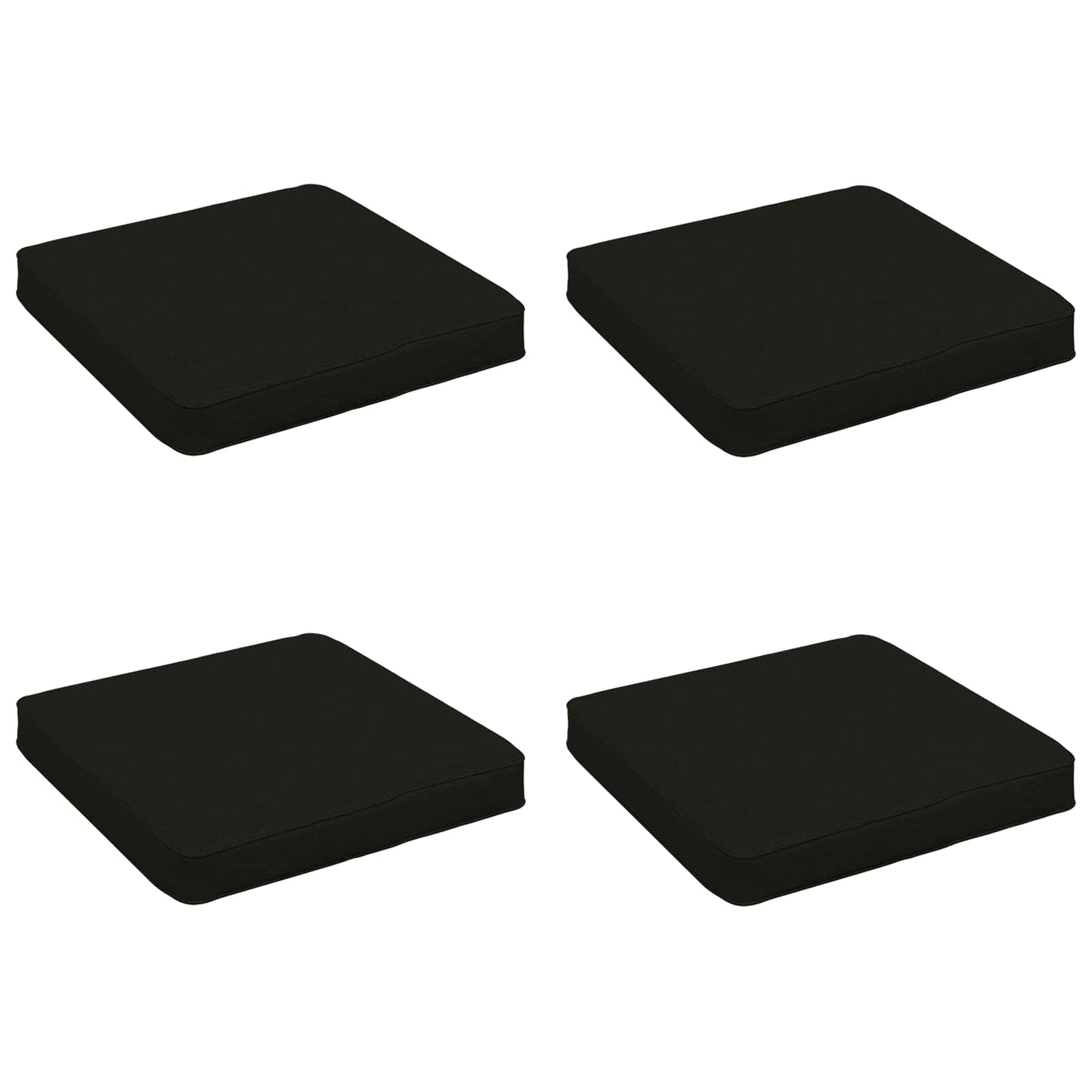 4-Piece Seat Cushions VUGHT 4 pcs 100% Polyester Black