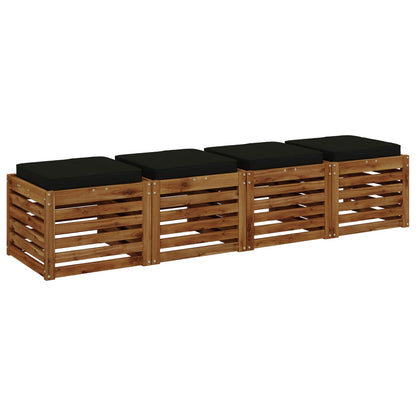 4-Piece Seat Cushions VUGHT 4 pcs 100% Polyester Black
