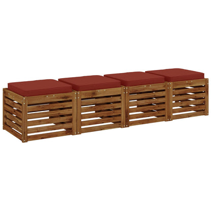 4-Piece Seat Cushions VUGHT 4 pcs 100% Polyester Red