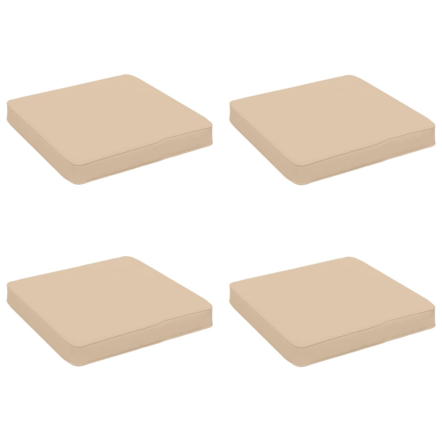 4-Piece Seat Cushions VUGHT 4 pcs 100% Polyester Cream