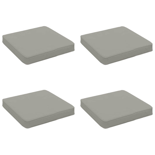 4-Piece Seat Cushions VUGHT 4 pcs 100% Polyester Grey