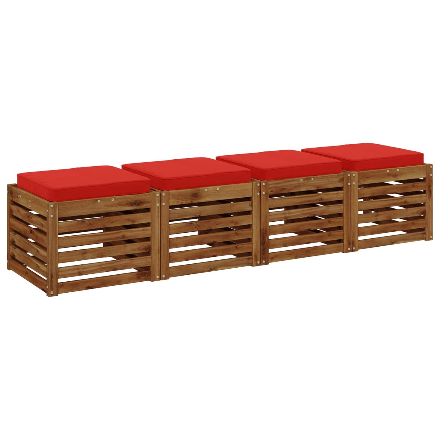 4-Piece Seat Cushions VUGHT 4 pcs 100% Polyester Red