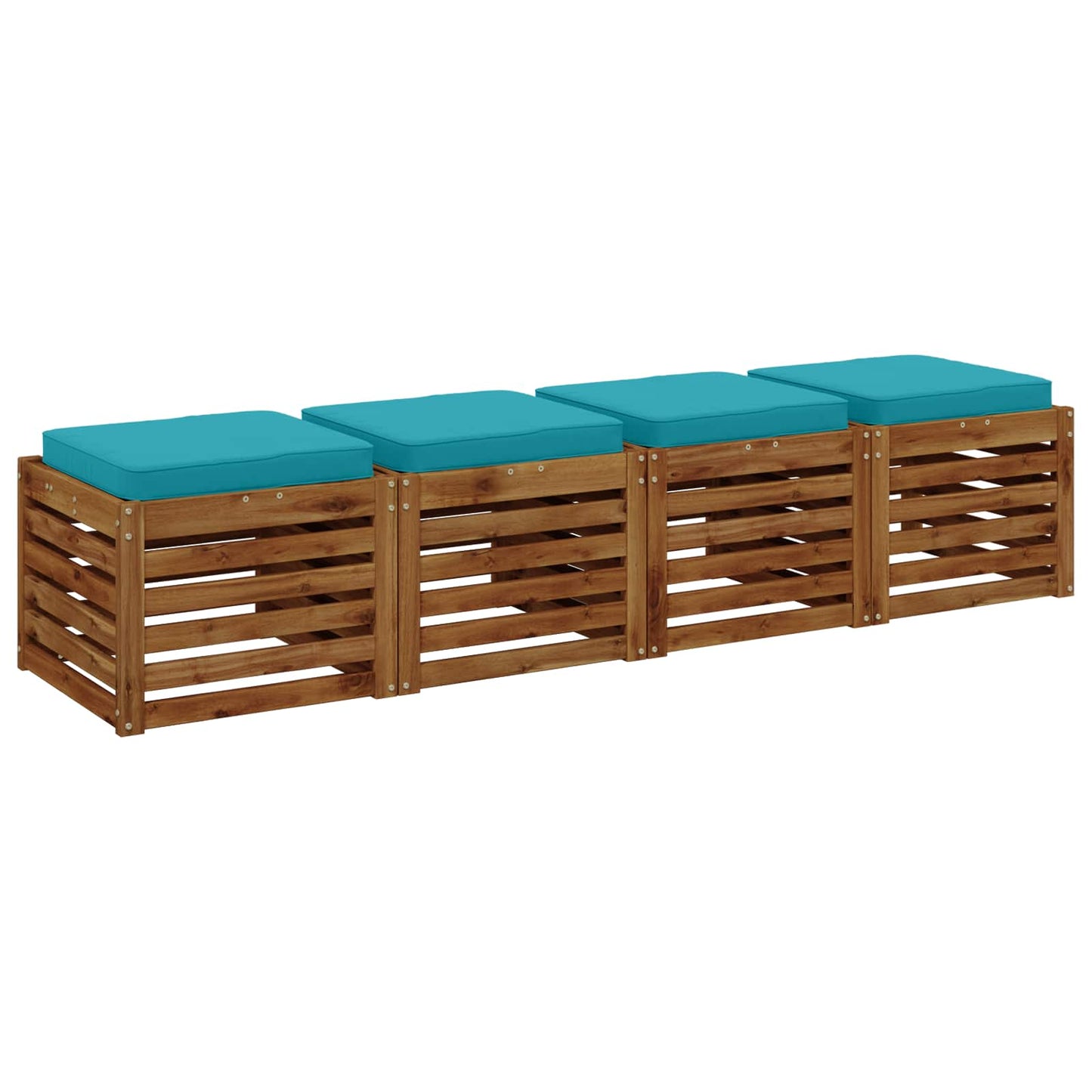 4-Piece Seat Cushions VUGHT 4 pcs 100% Polyester Turquoise