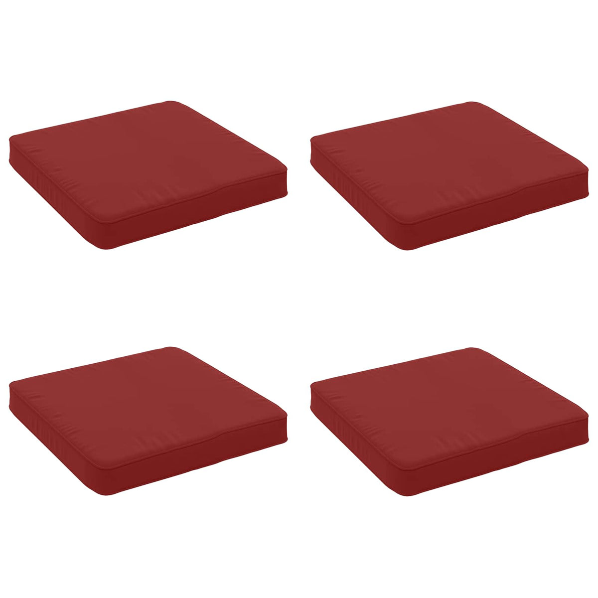 4-Piece Seat Cushions VUGHT 4 pcs 100% Polyester Wine Red
