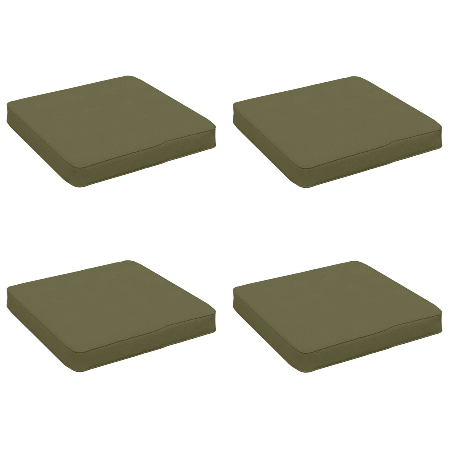 4-Piece Seat Cushions VUGHT 4 pcs 100% Polyester Olive Green