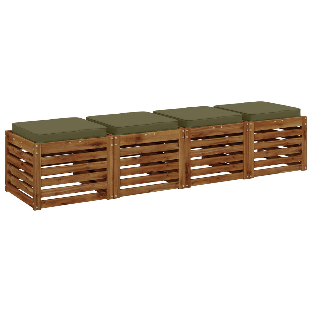 4-Piece Seat Cushions VUGHT 4 pcs 100% Polyester Olive Green