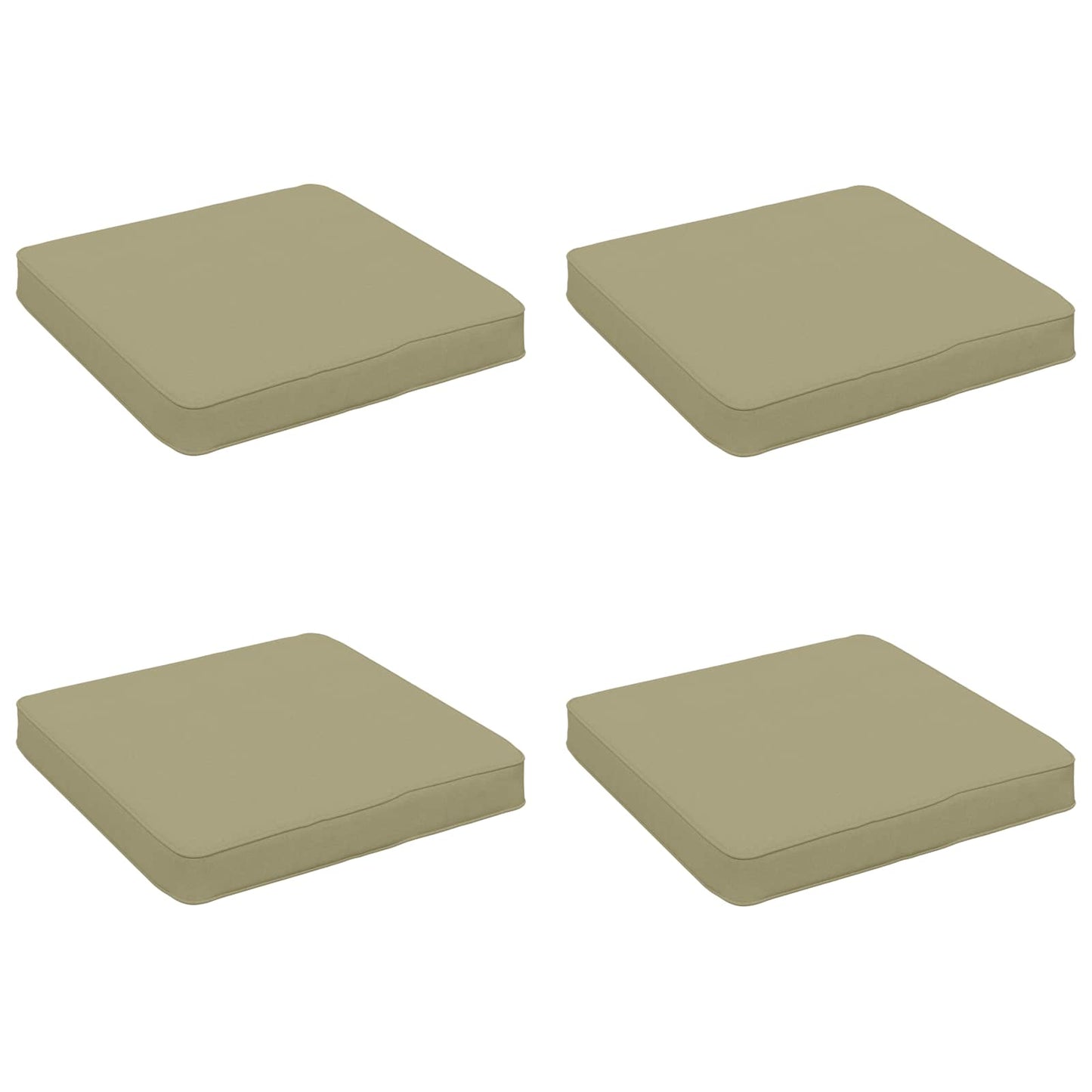 4-Piece Seat Cushions VUGHT 4 pcs 100% Polyester Light Green