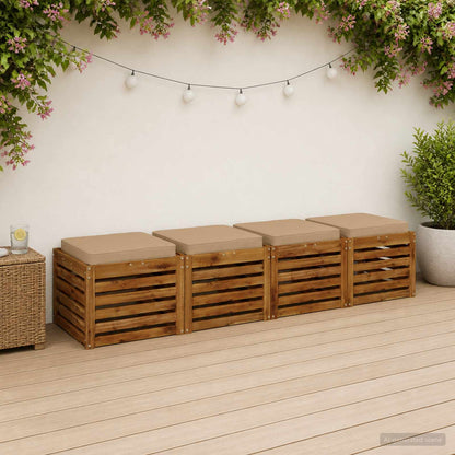 4-Piece Seat Cushions VUGHT 4 pcs 100% Polyester Sand