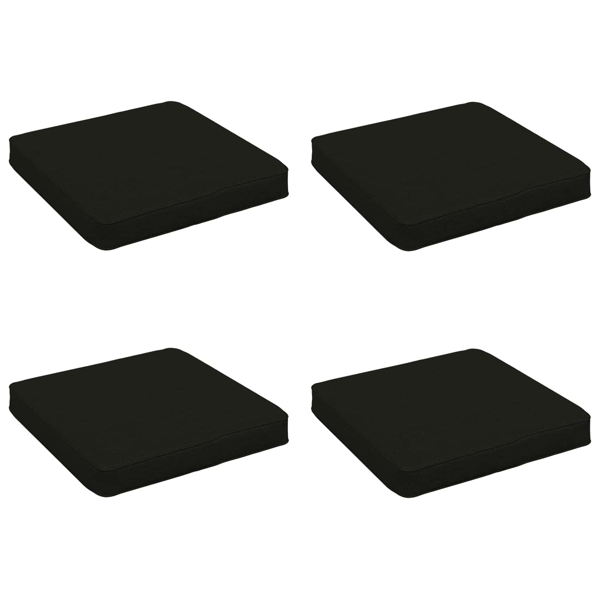 4-Piece Seat Cushions VUGHT 4 pcs 100% Polyester Black