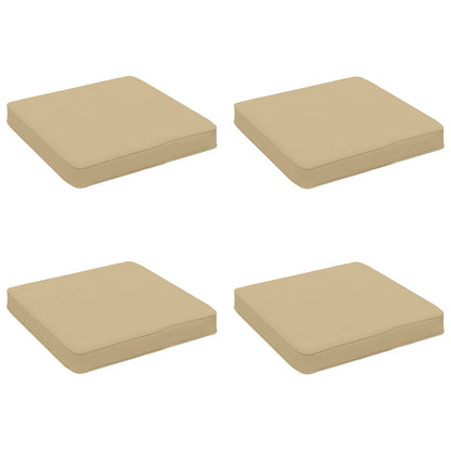 4-Piece Seat Cushions VUGHT 4 pcs 100% Polyester Beige