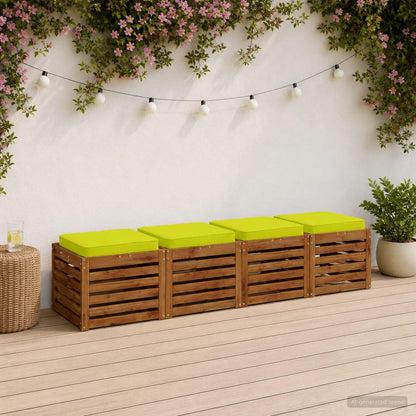 4-Piece Seat Cushions VUGHT 4 pcs 100% Polyester Bright Green