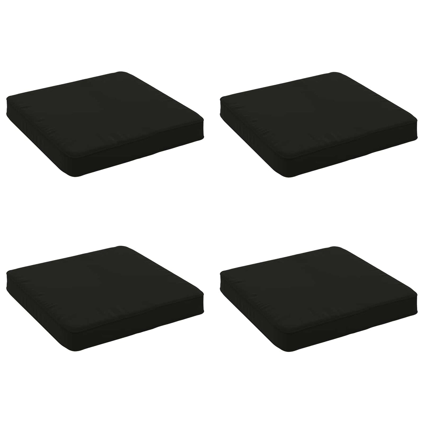 4-Piece Seat Cushions VUGHT 4 pcs 100% Polyester Black