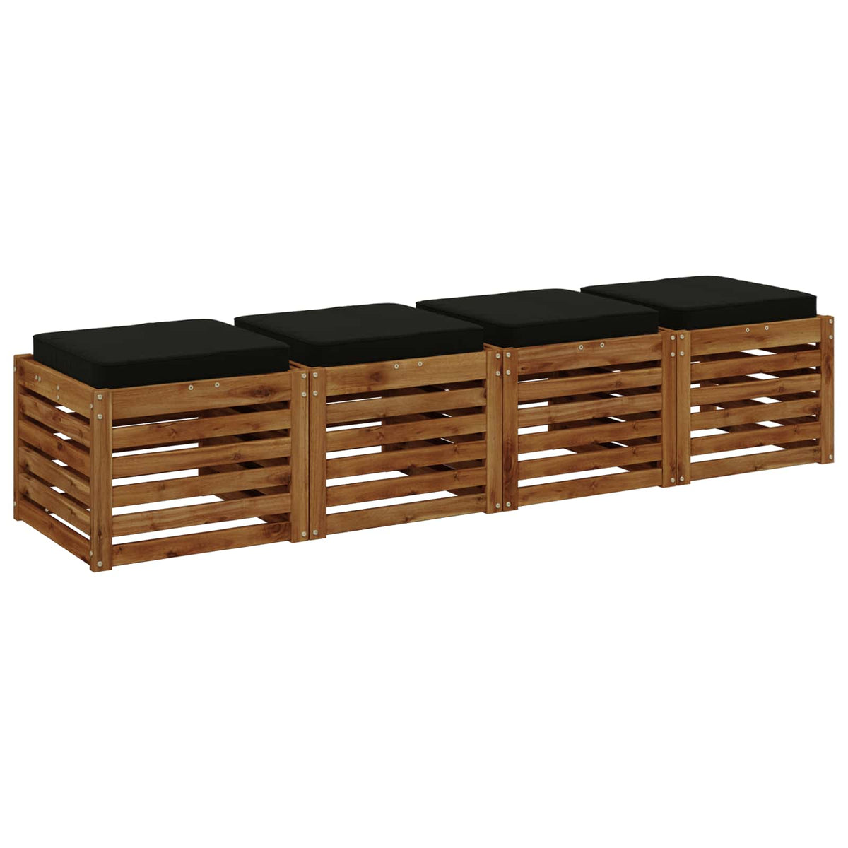 4-Piece Seat Cushions VUGHT 4 pcs 100% Polyester Black