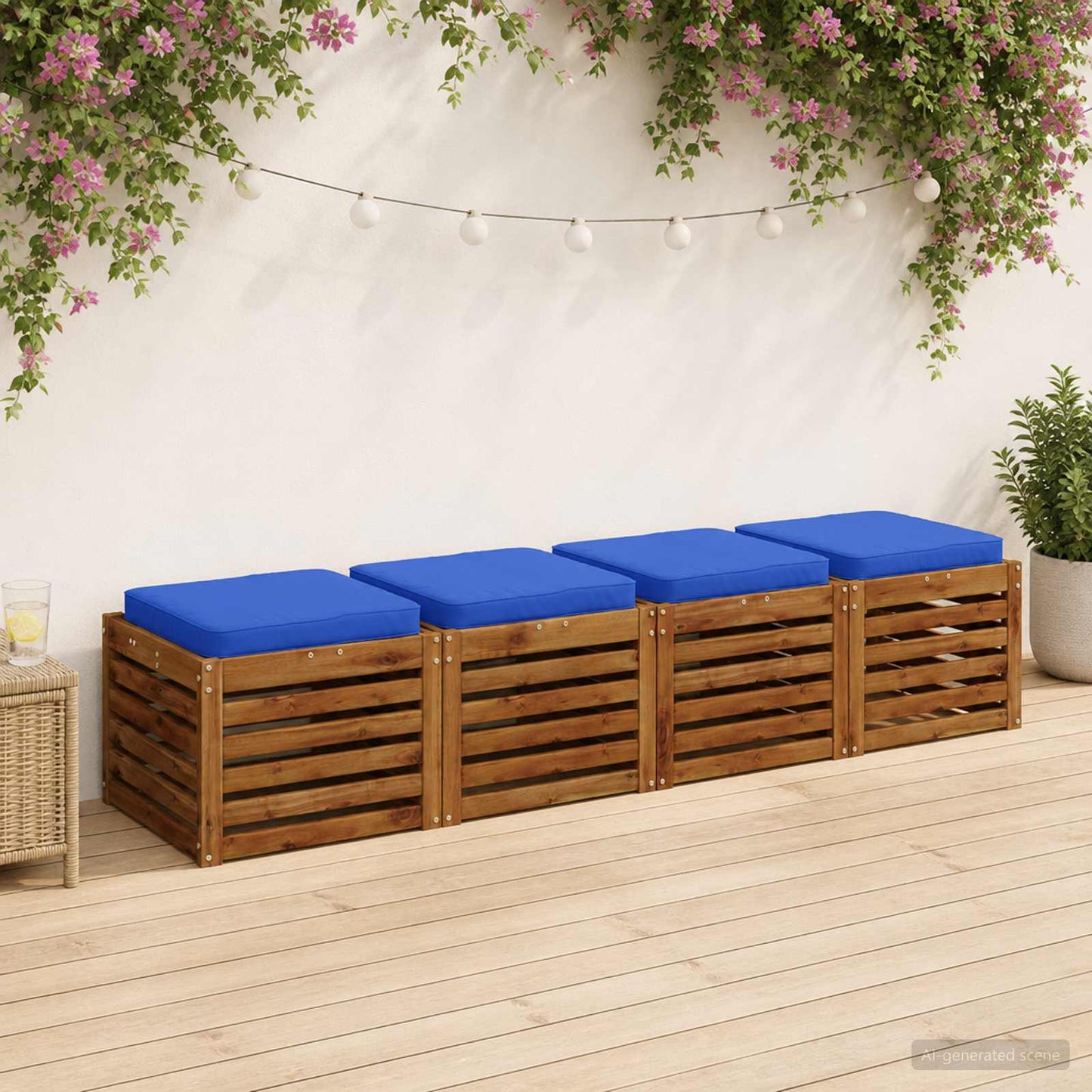 4-Piece Seat Cushions VUGHT 4 pcs 100% Polyester Royal Blue