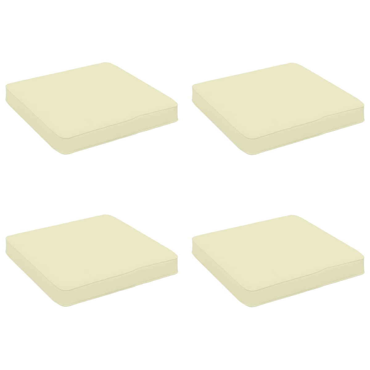 4-Piece Seat Cushions VUGHT 4 pcs 100% Polyester Cream