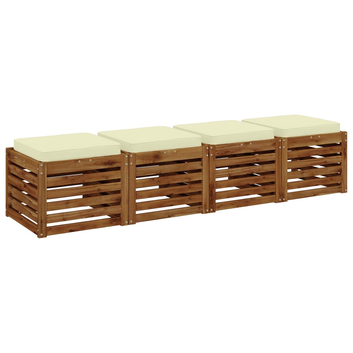 4-Piece Seat Cushions VUGHT 4 pcs 100% Polyester Cream
