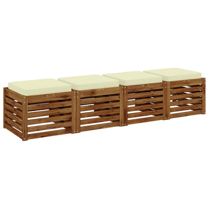 4-Piece Seat Cushions VUGHT 4 pcs 100% Polyester Cream