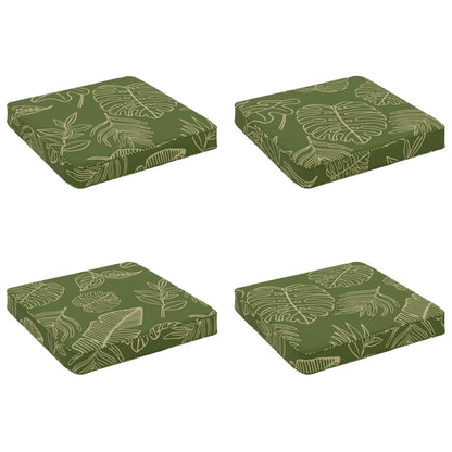 4-Piece Seat Cushions VUGHT 4 pcs 100% Polyester Leaf Design