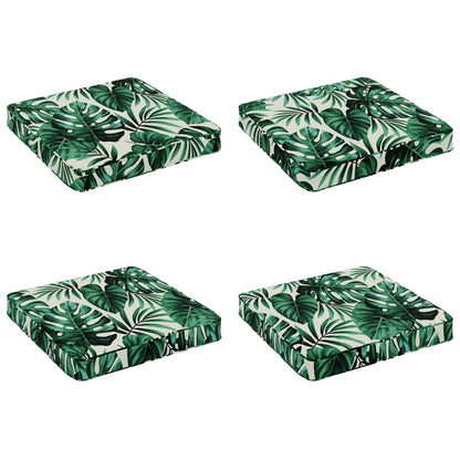 4-Piece Seat Cushions VUGHT 4 pcs 100% Polyester Leaf Pattern