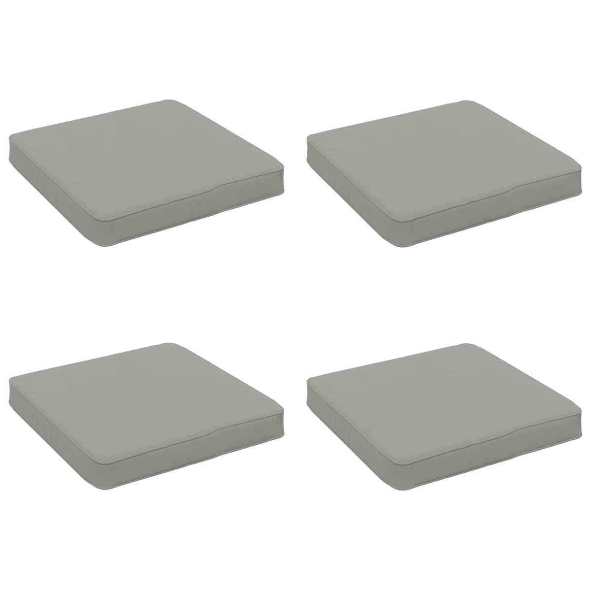 4-Piece Seat Cushions VUGHT 4 pcs 100% Polyester Grey