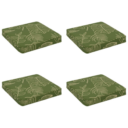 4-Piece Seat Cushions VUGHT 4 pcs 100% Polyester Leaf Design