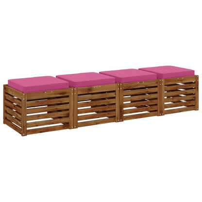 4-Piece Seat Cushions VUGHT 4 pcs 100% Polyester Pink