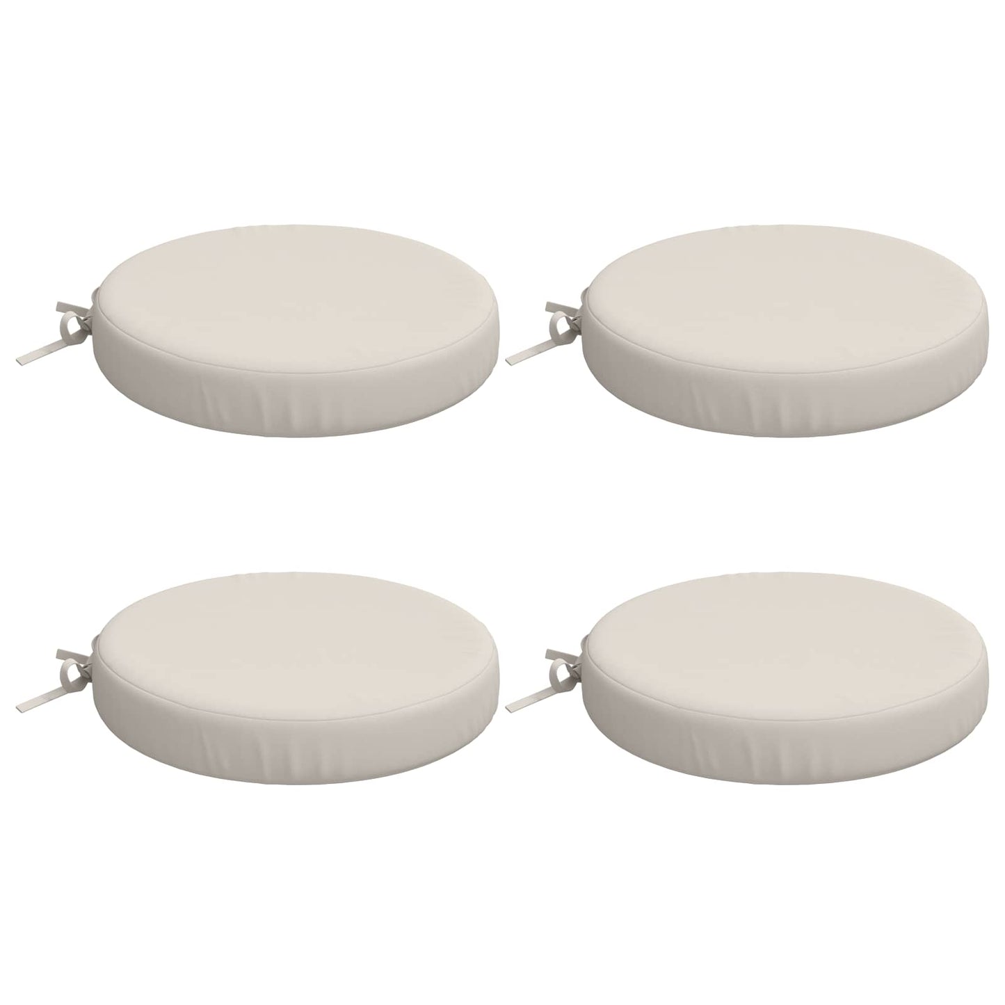 4-Piece Seat Cushions SOEST 4 pcs 100% Polyester White