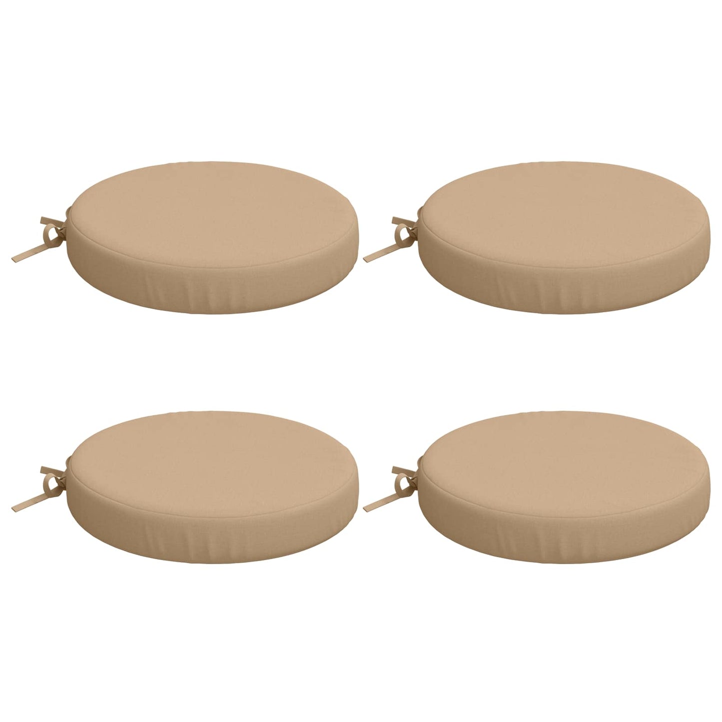 4-Piece Seat Cushions SOEST 4 pcs 100% Polyester Sand