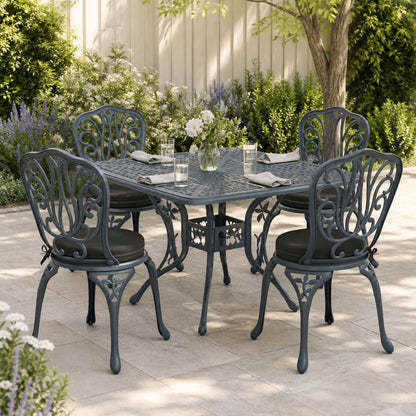 4-Piece Seat Cushions SOEST 4 pcs 100% Polyester Black