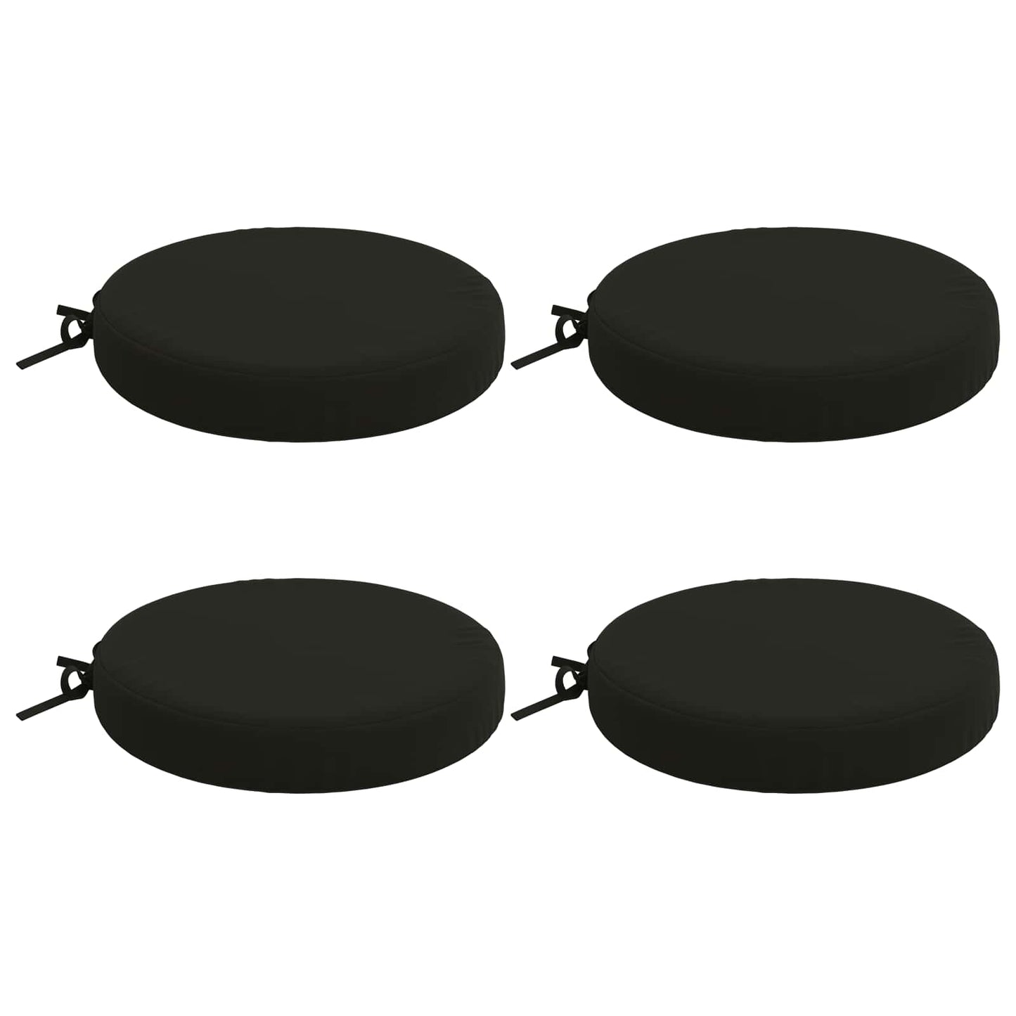 4-Piece Seat Cushions SOEST 4 pcs 100% Polyester Black