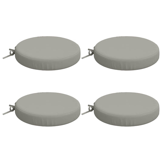 4-Piece Seat Cushions SOEST 4 pcs 100% Polyester Grey
