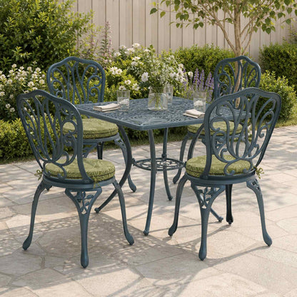 4-Piece Seat Cushions SOEST 4 pcs 100% Polyester Leaf Design