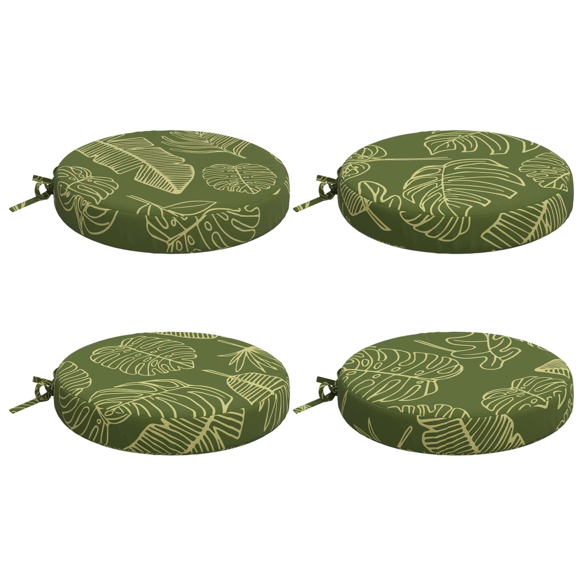 4-Piece Seat Cushions SOEST 4 pcs 100% Polyester Leaf Design