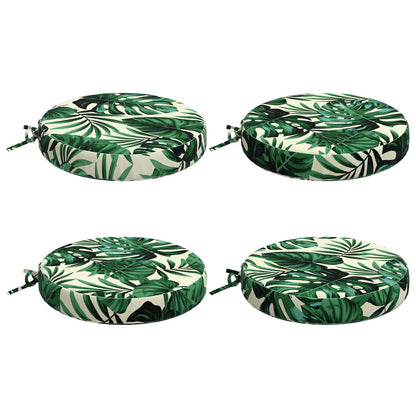 4-Piece Seat Cushions SOEST 4 pcs 100% Polyester Leaf Pattern