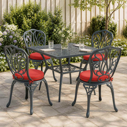 4-Piece Seat Cushions SOEST 4 pcs 100% Polyester Red