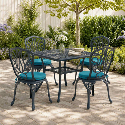 4-Piece Seat Cushions SOEST 4 pcs 100% Polyester Turquoise
