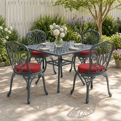 4-Piece Seat Cushions SOEST 4 pcs 100% Polyester Wine Red