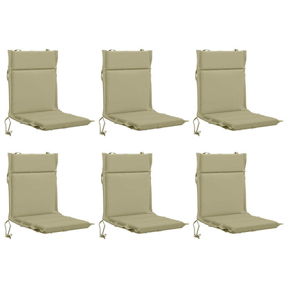 6-Piece High Back Chair Cushions GEMERT 6 pcs 100% Polyester