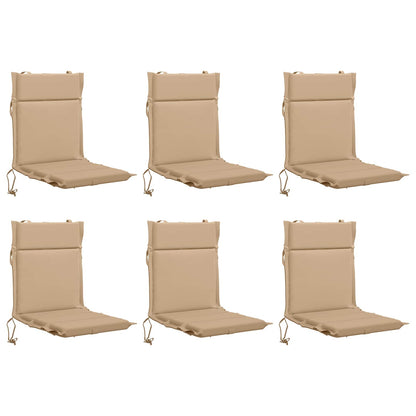6-Piece High Back Chair Cushions GEMERT 6 pcs 100% Polyester