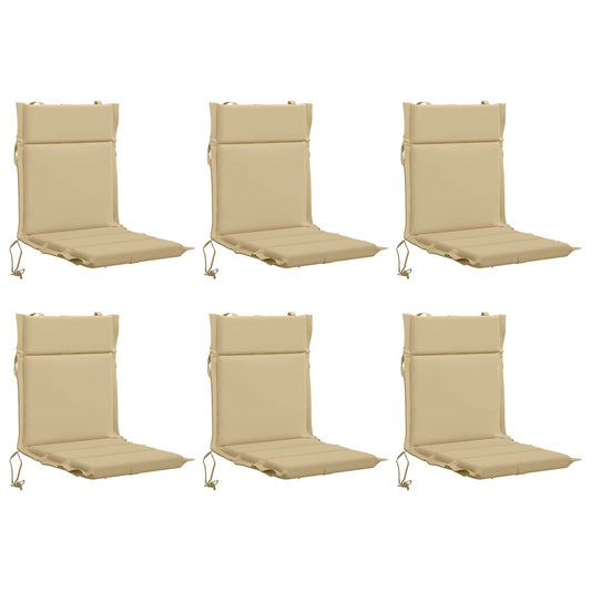 6-Piece High Back Chair Cushions GEMERT 6 pcs 100% Polyester