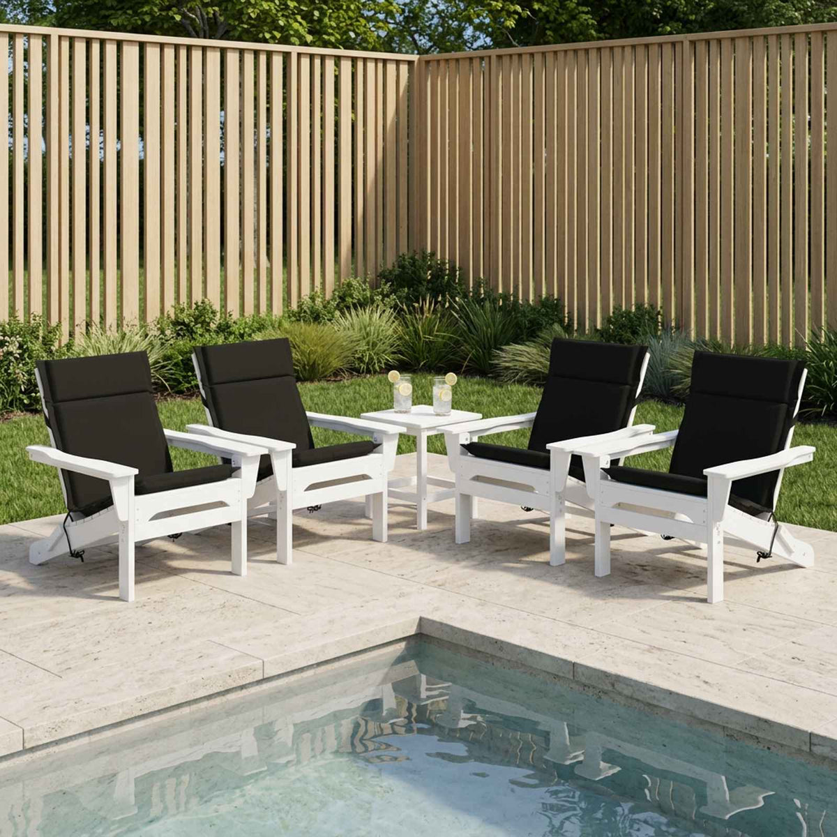 6-Piece High Back Chair Cushions GEMERT 6 pcs 100% Polyester
