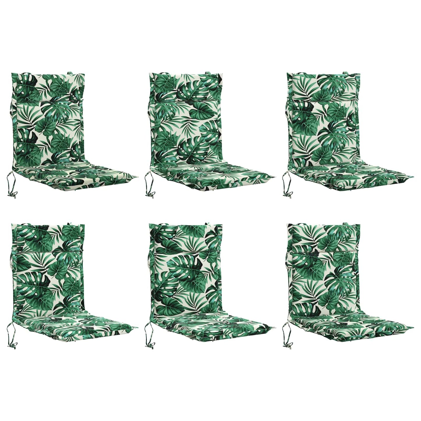 6-Piece High Back Chair Cushions GEMERT 6 pcs 100% Polyester