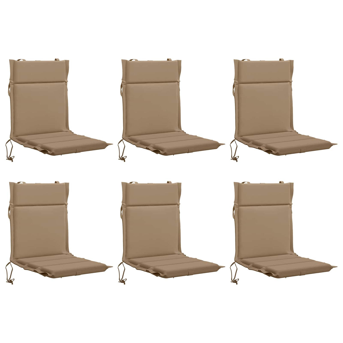 6-Piece High Back Chair Cushions GEMERT 6 pcs 100% Polyester