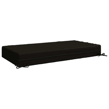 Seat Cushion SOEST 100% Polyester Black 120 x 60 x 15 cm